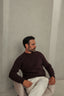 CASHMERE ENGLISH RIB KNIT SWEATER ASPEN